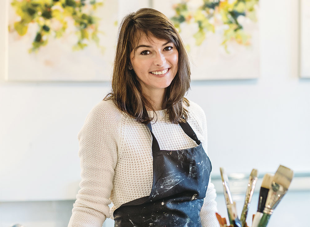 “My goal became to bring light, peace, and the hope of eternal joy into my paintings,” says Cheyenne Trunnell, recounting her artistic journey. Photo by Tim Robison.